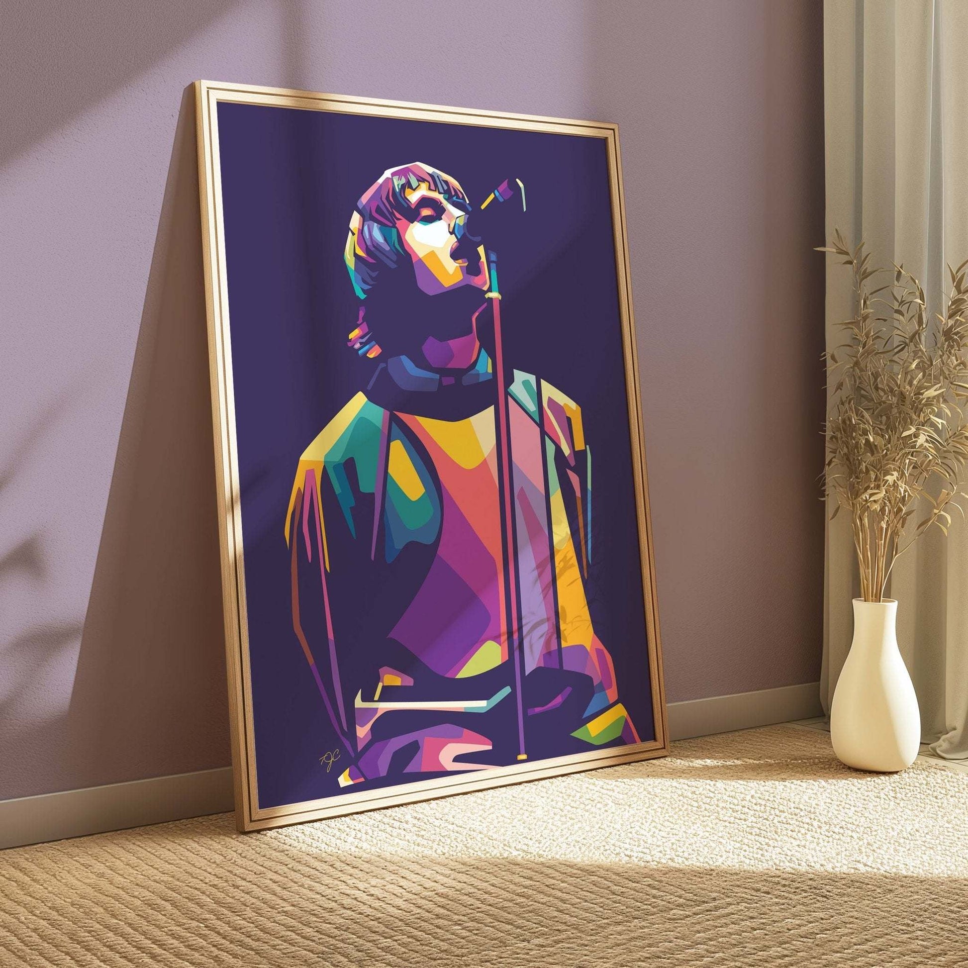 Liam Gallagher print - Striped Circle