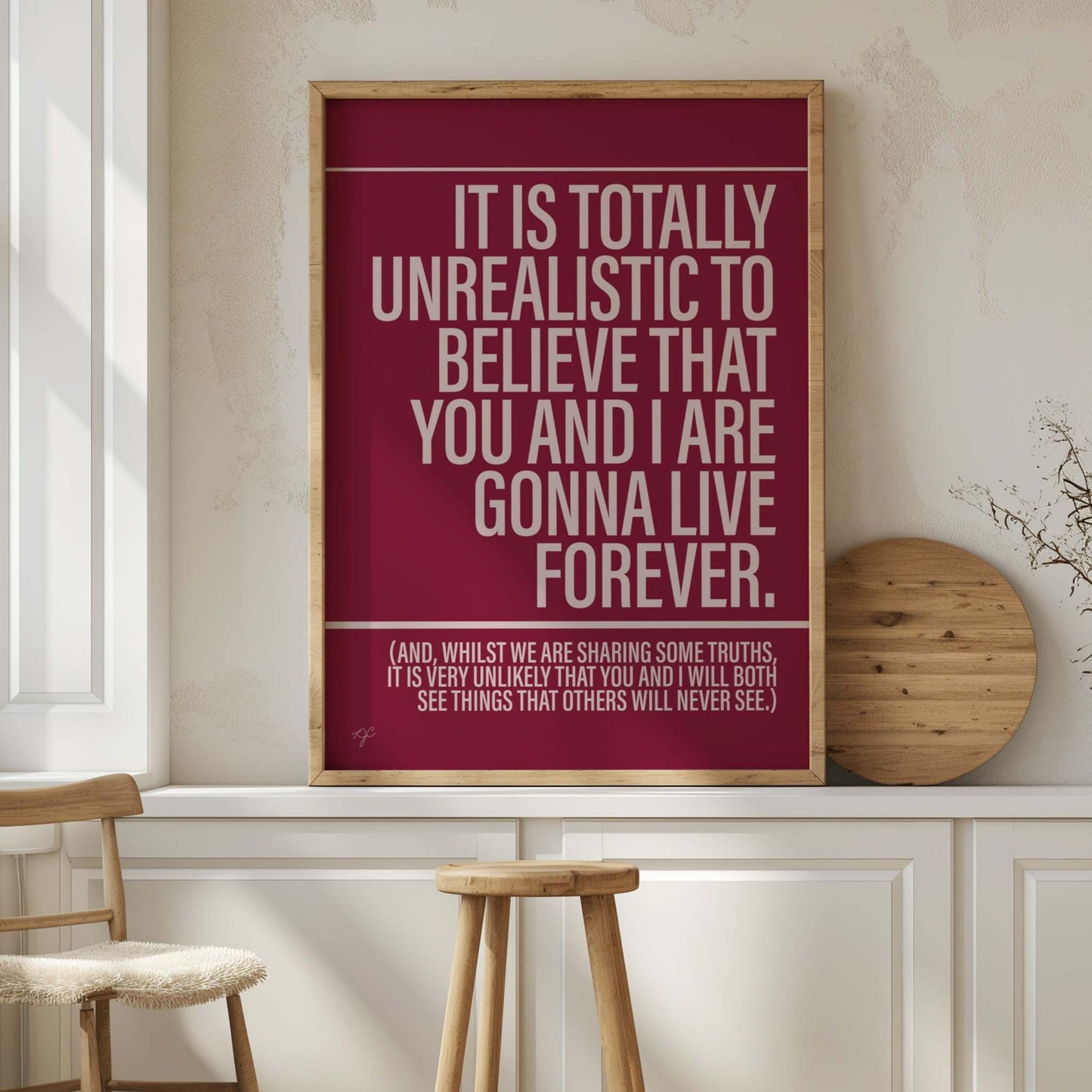 Live Forever Oasis print