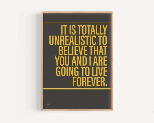 Live Forever Oasis Alternative Lyrics Music Print | Song Lyric Wall Art UK | Striped Circle