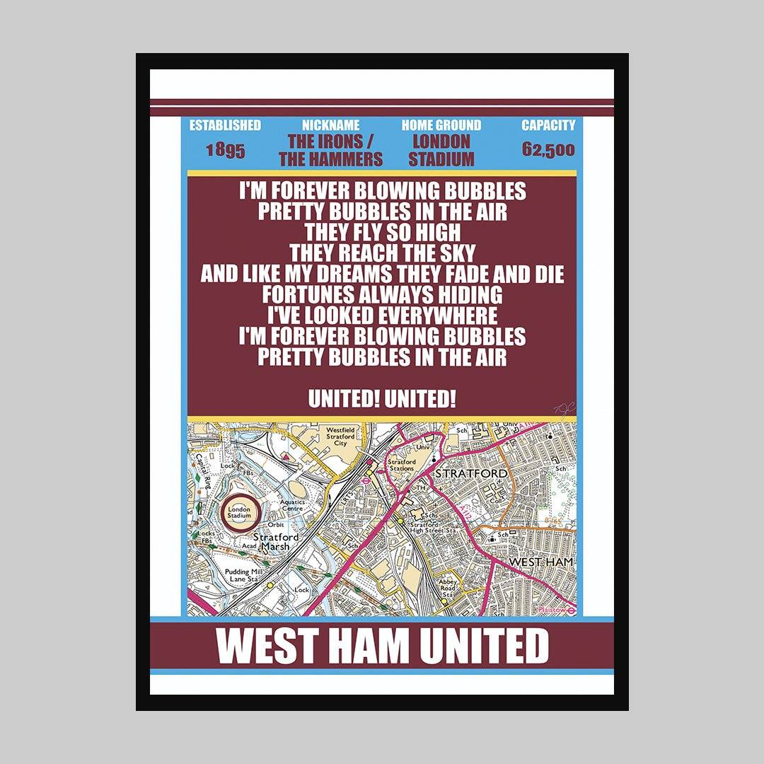 West Ham United London Stadium print - Striped Circle