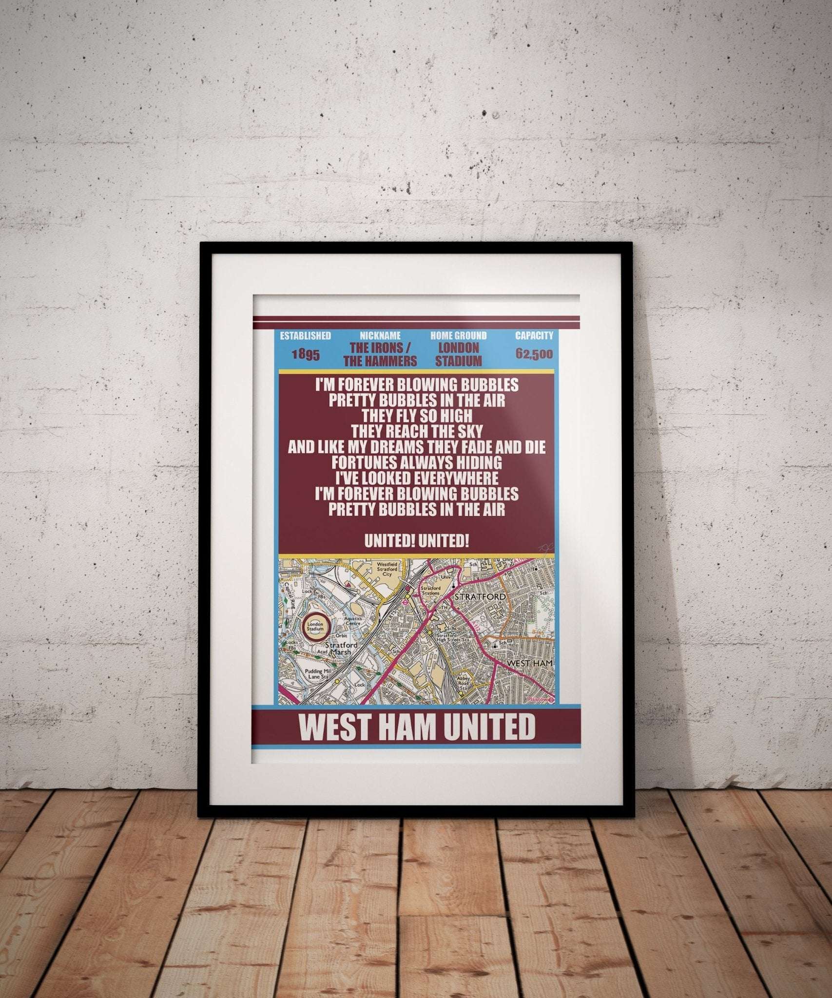 West Ham United London Stadium print - Striped Circle