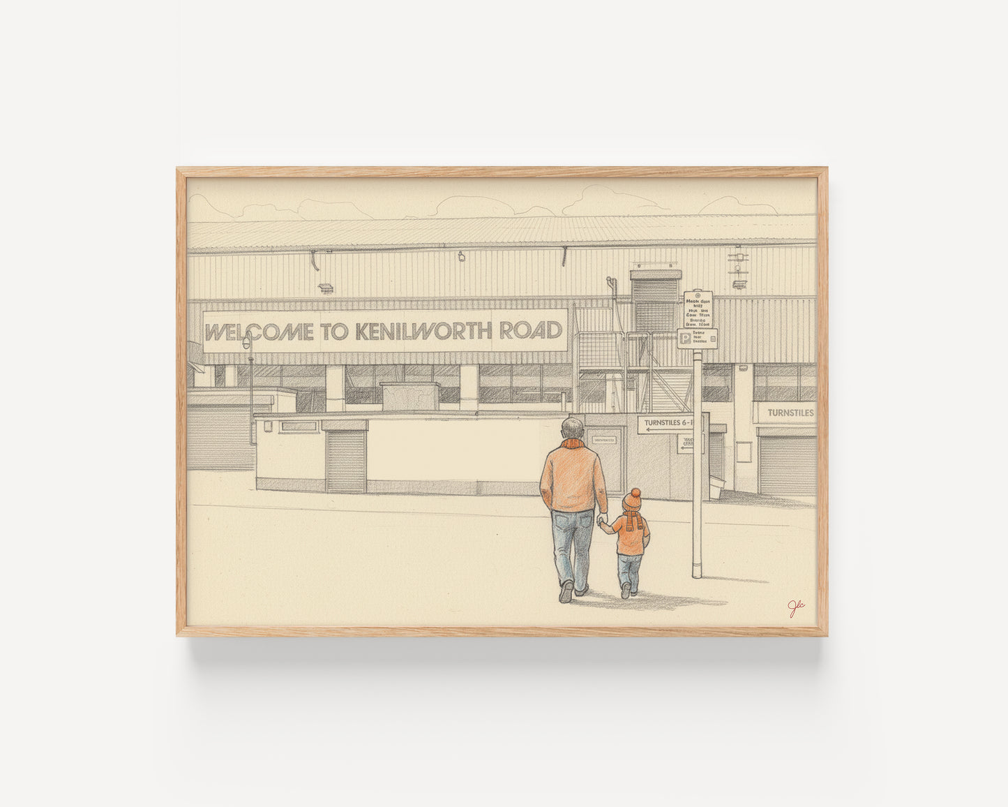 Luton Town FC Kenilworth Road football wall art print