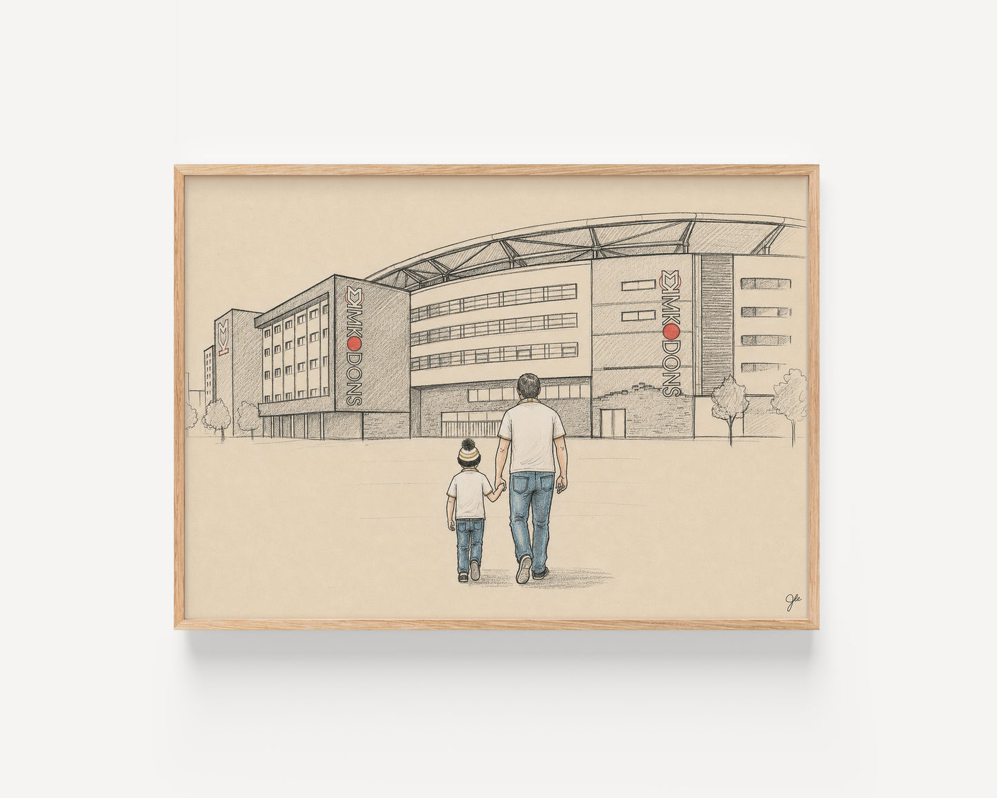 Milton Keynes Dons FC Stadium MK football wall art print