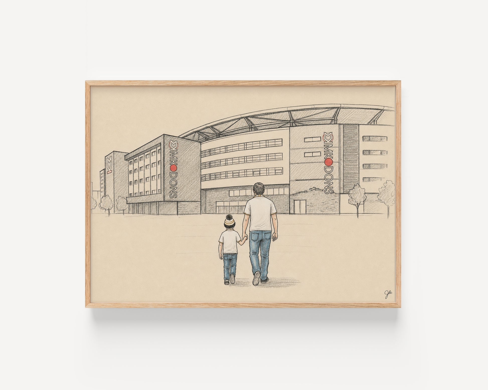 Milton Keynes Dons FC Stadium MK football wall art print