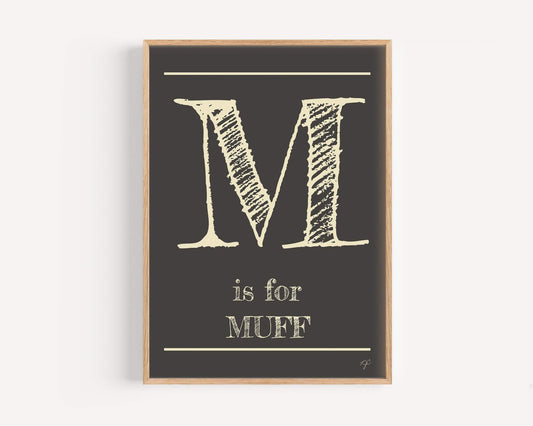 M is for... Alphabet Wall Art Print