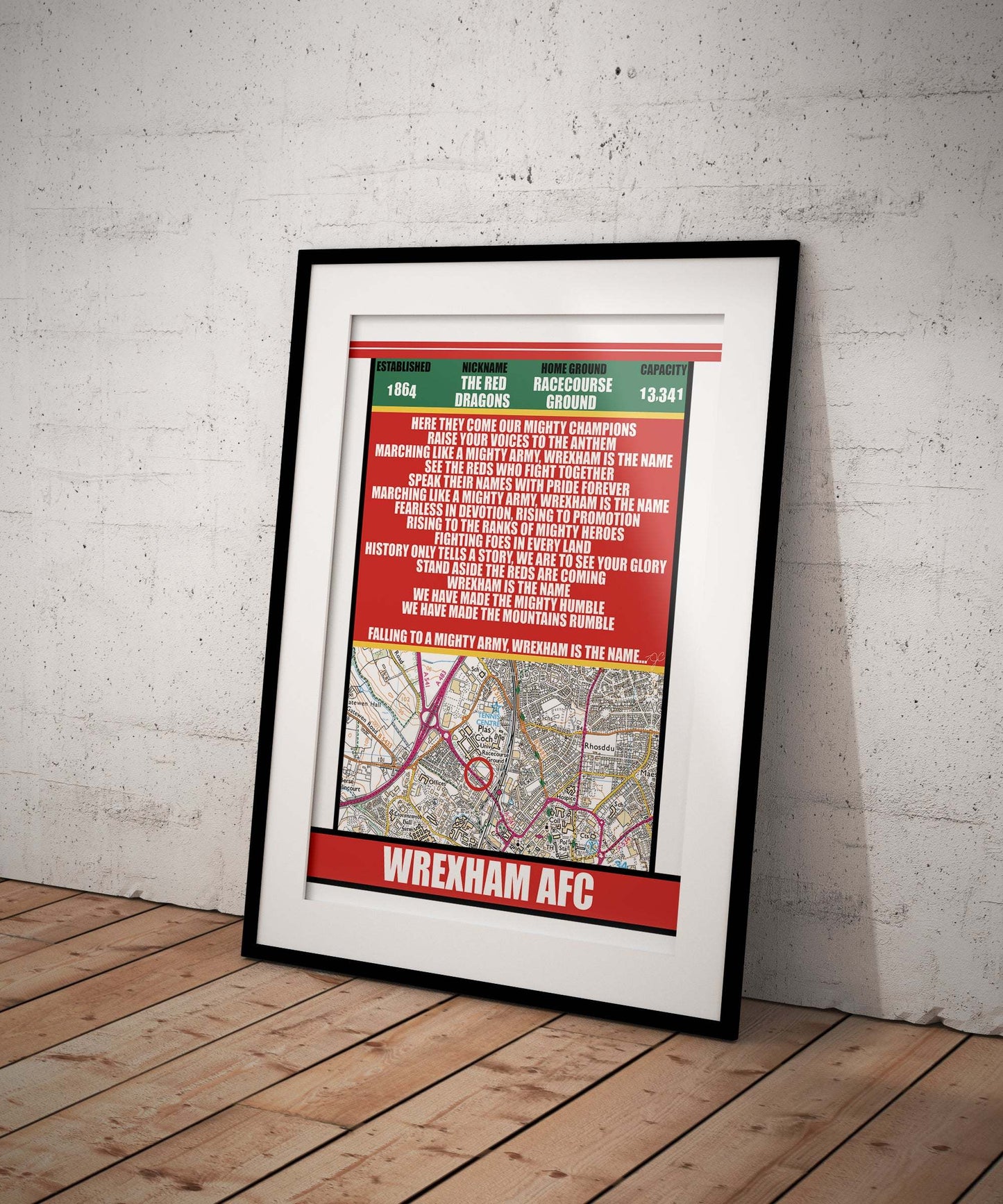 Wrexham AFC Racecourse Ground print