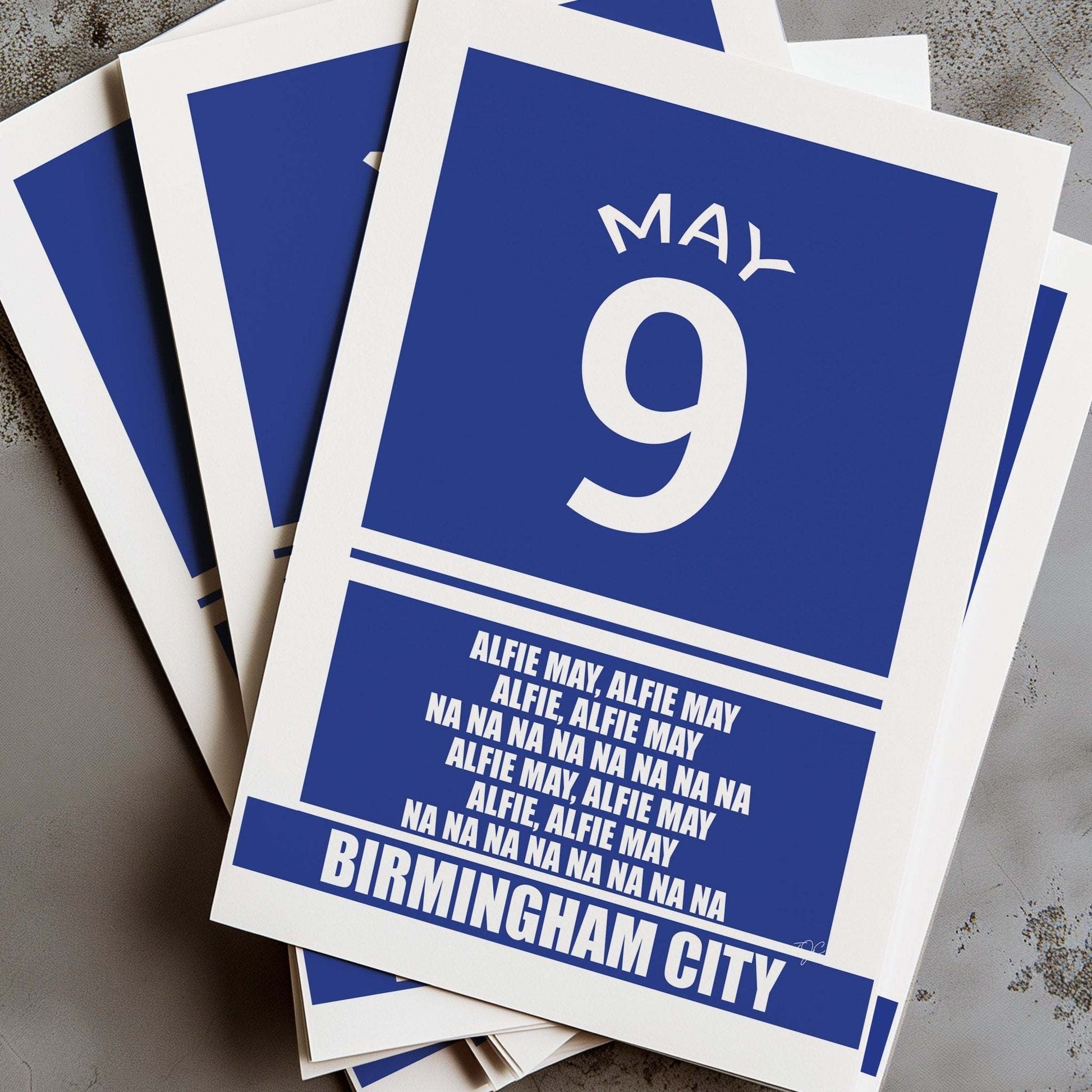 Birmingham City Alfie May print - Striped CircleA5 (148mm x 210mm)