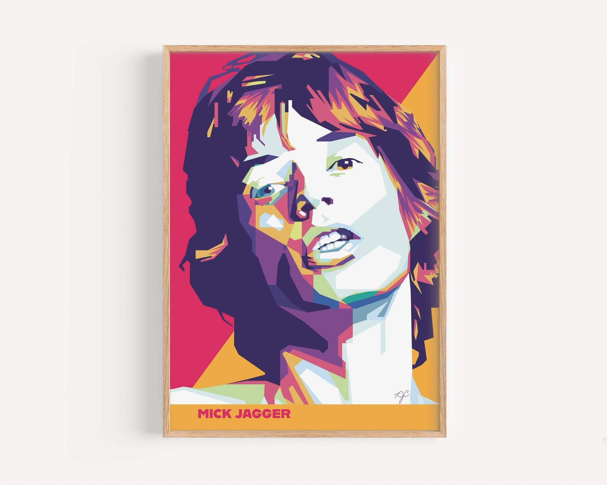 Mick Jagger print produced on high quality matte luxury fine art paper