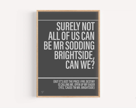 Mr Brightside print