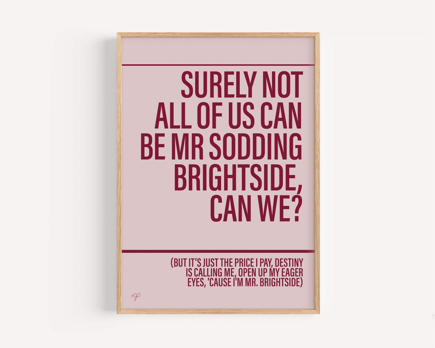 Mr Brightside print