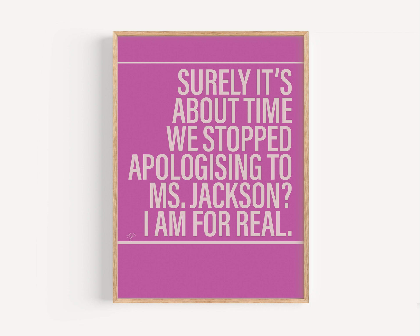 Ms Jackson Outkast Alternative Lyrics Music Print | Song Lyric Wall Art UK | Striped Circle