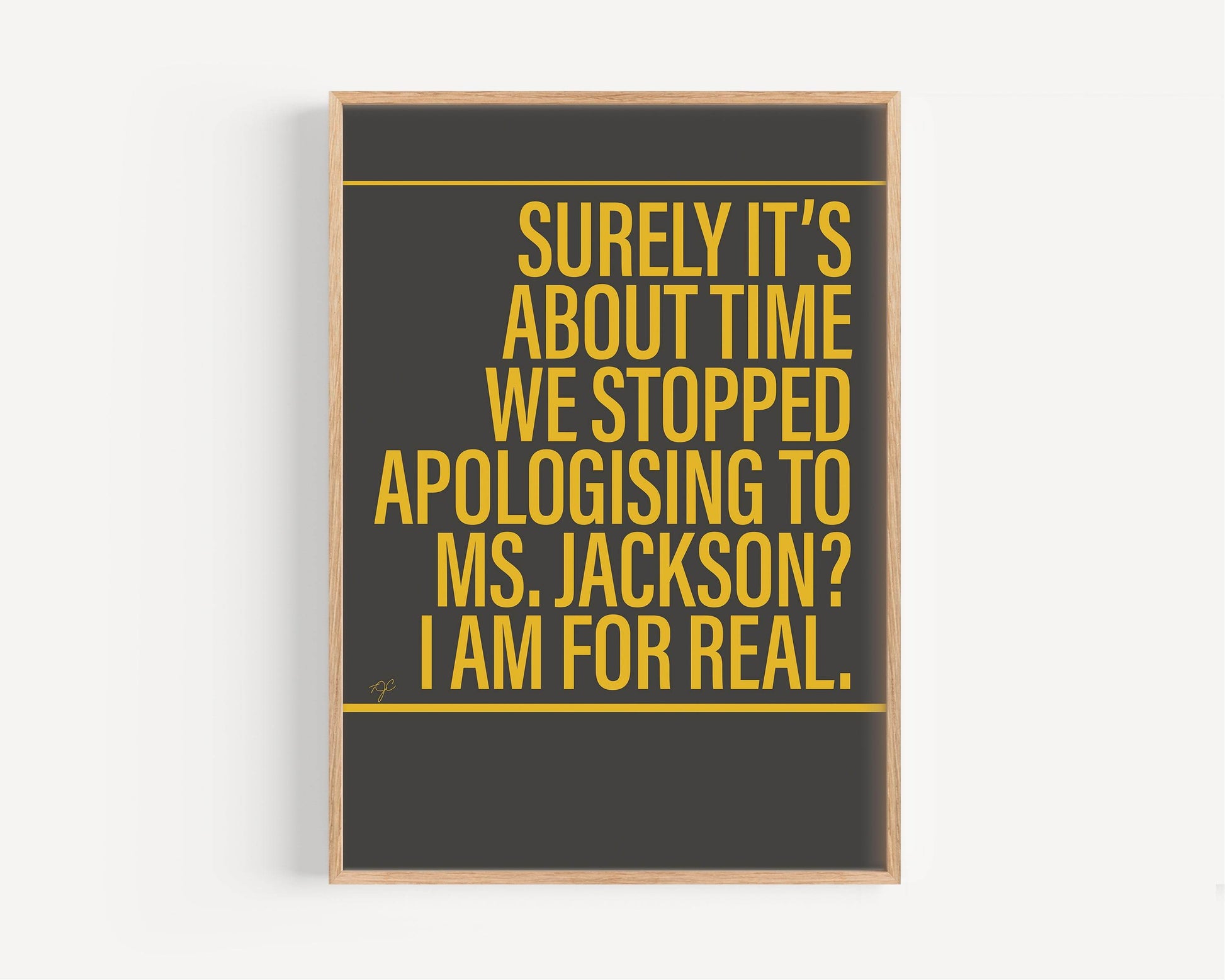 Ms Jackson Outkast Alternative Lyrics Music Print | Song Lyric Wall Art UK | Striped Circle