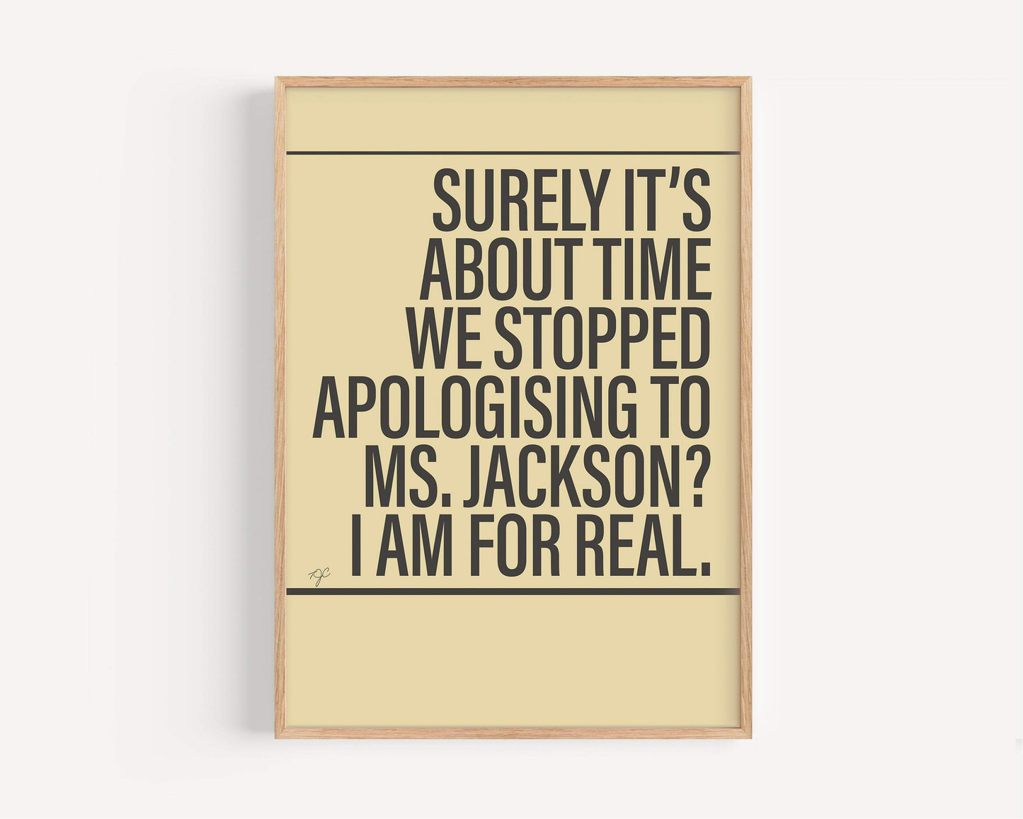 Ms Jackson Outkast Alternative Lyrics Music Print | Song Lyric Wall Art UK | Striped Circle