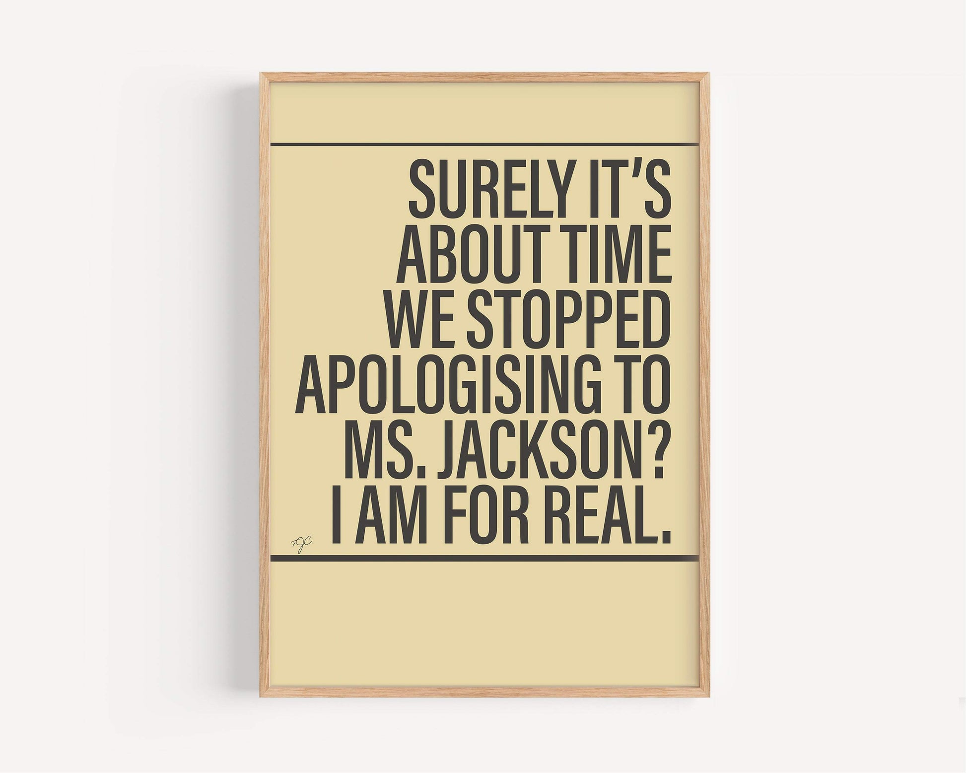 Ms Jackson Outkast Alternative Lyrics Music Print | Song Lyric Wall Art UK | Striped Circle