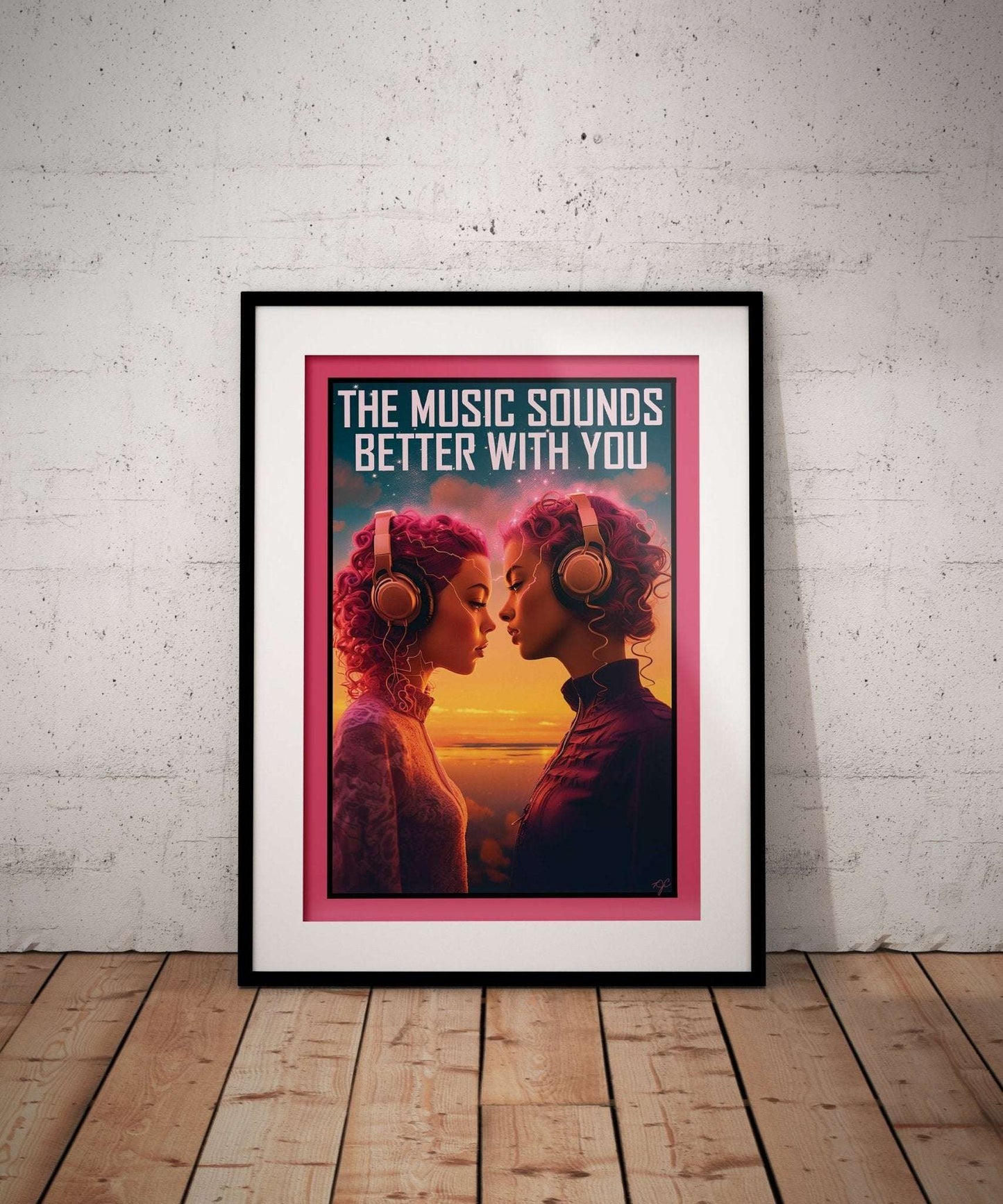 Music Sounds Better with You Stardust art print - Striped Circle