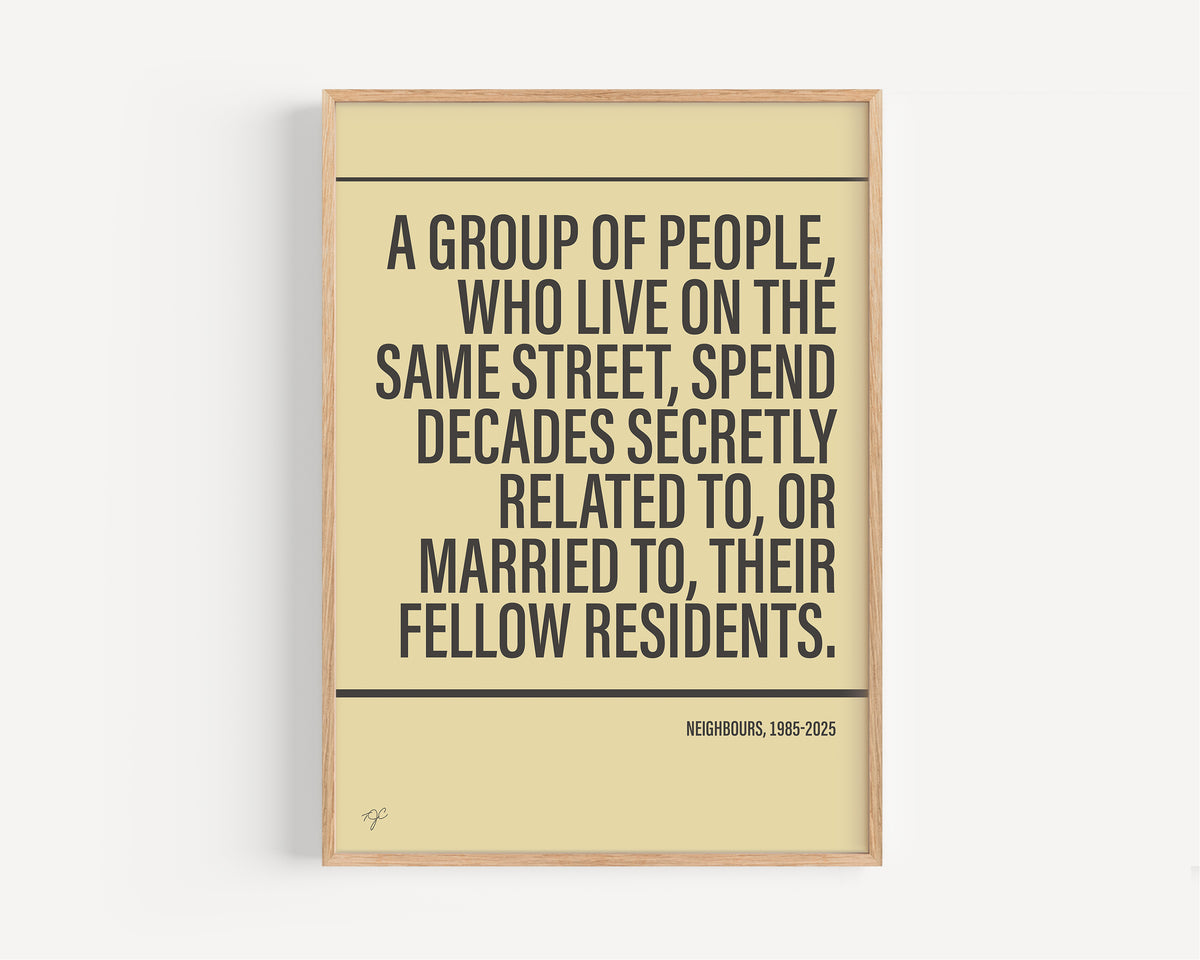 Neighbours Alternative TV and Film Print | UK Wall Art