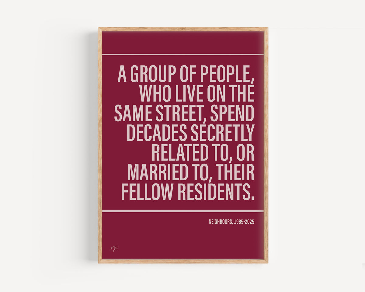 Neighbours Alternative TV and Film Print | UK Wall Art
