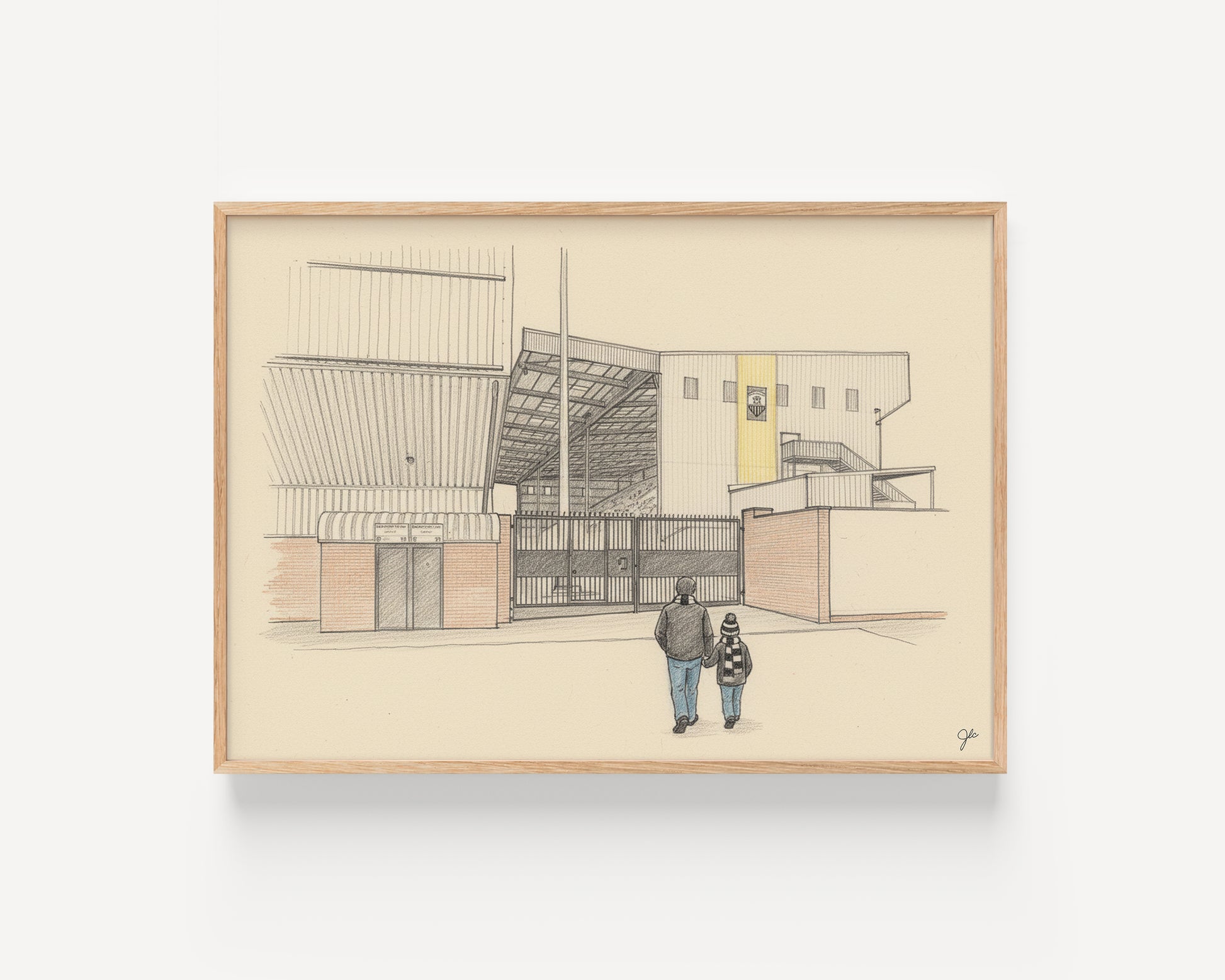 Notts County FC Meadow Lane football wall art print