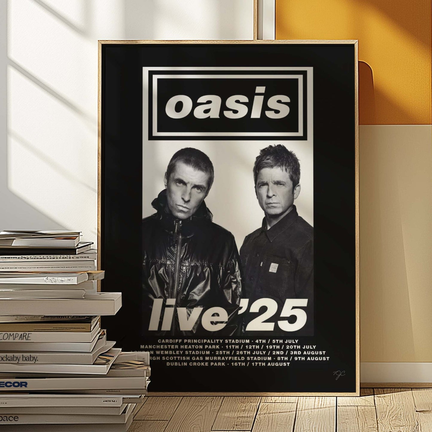 Oasis Live 2025 poster - music print on a luxury matte fine art paper.