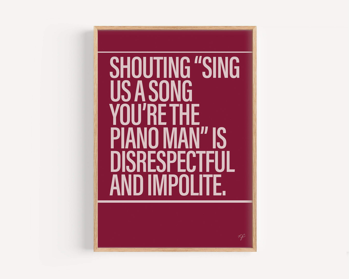 Piano Man print