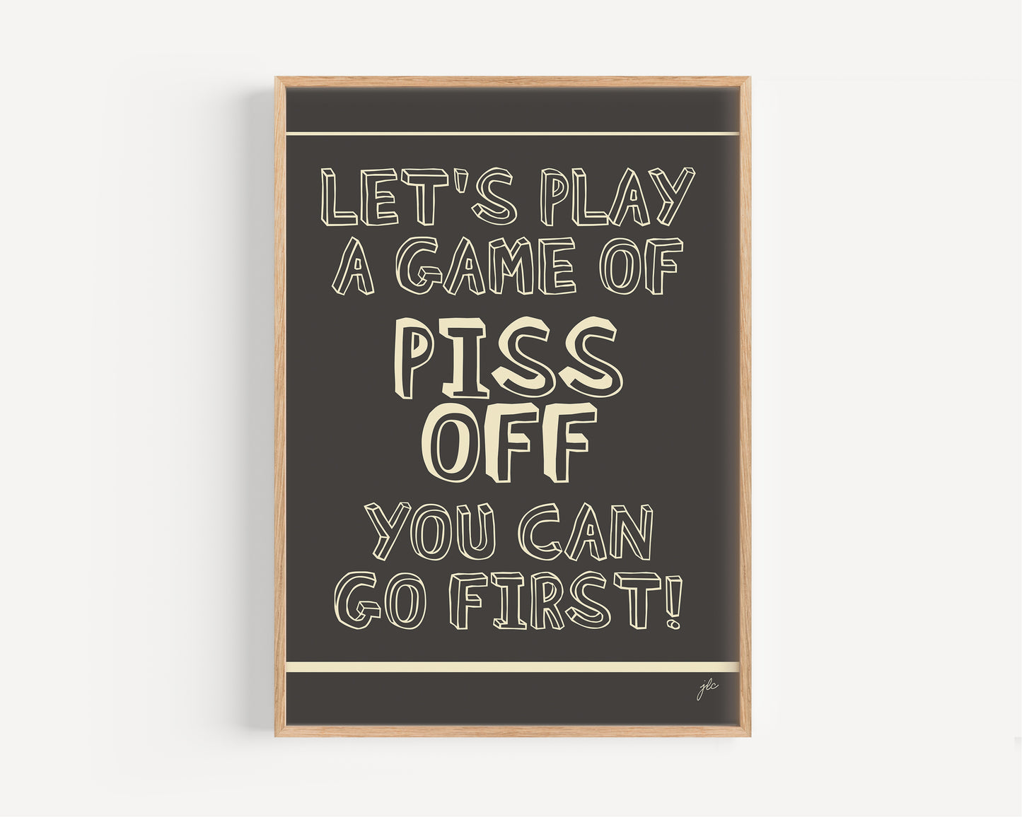 "Let's Play a Game..." - Wall Art Print