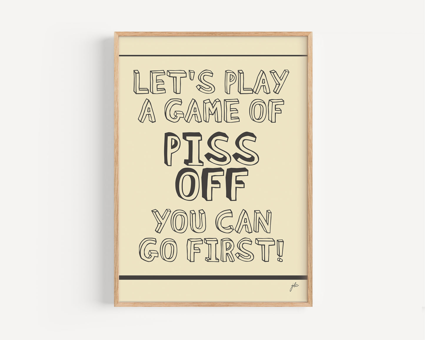 "Let's Play a Game..." - Wall Art Print