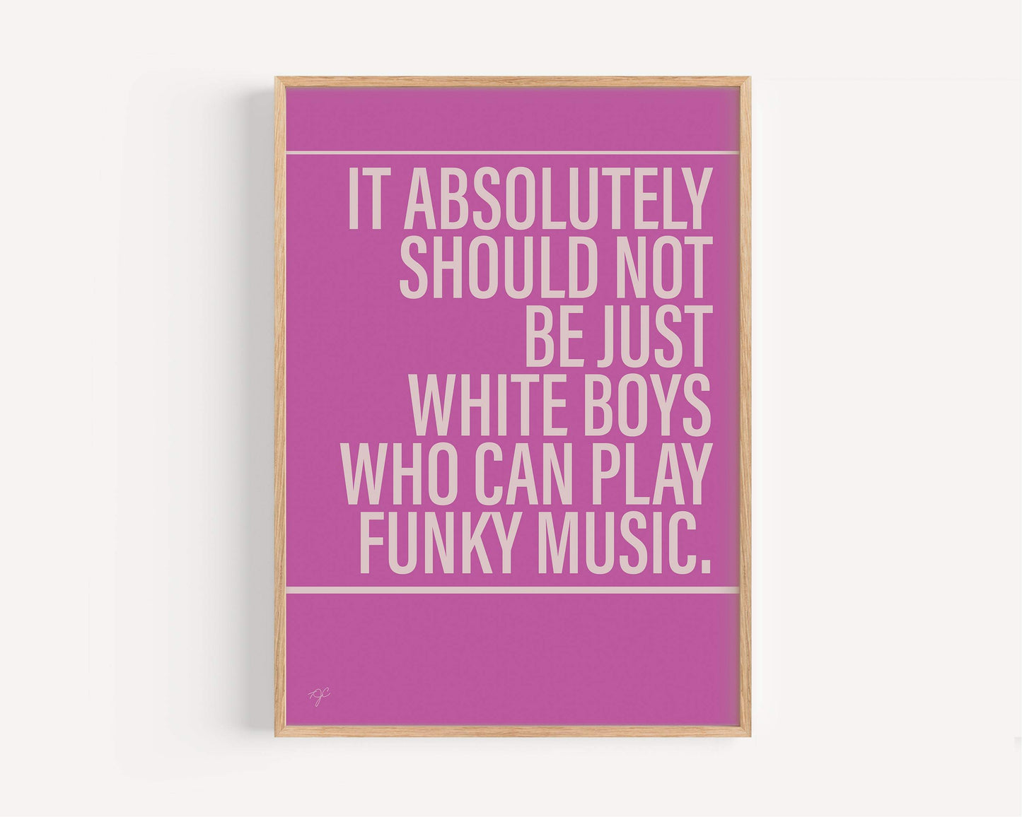 Play That Funky Music Wild Cherry Alternative Lyrics Print │ Song Lyric Wall Art UK
