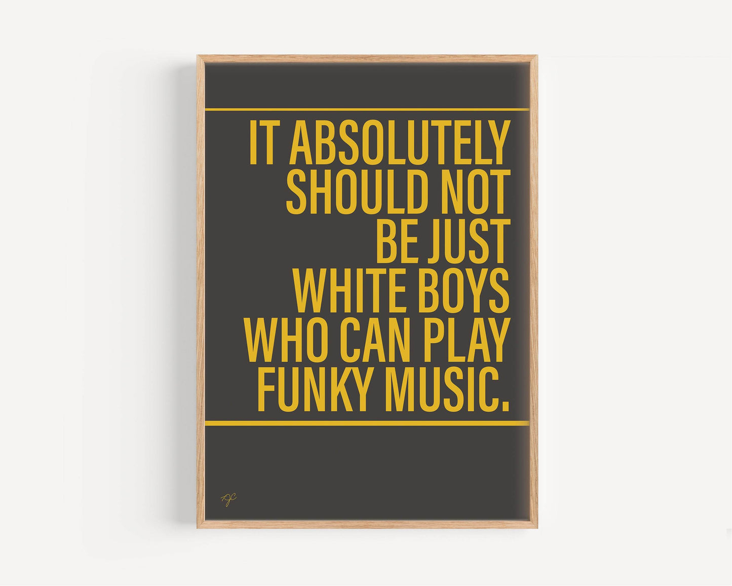 Play That Funky Music Wild Cherry Alternative Lyrics Print │ Song Lyric Wall Art UK