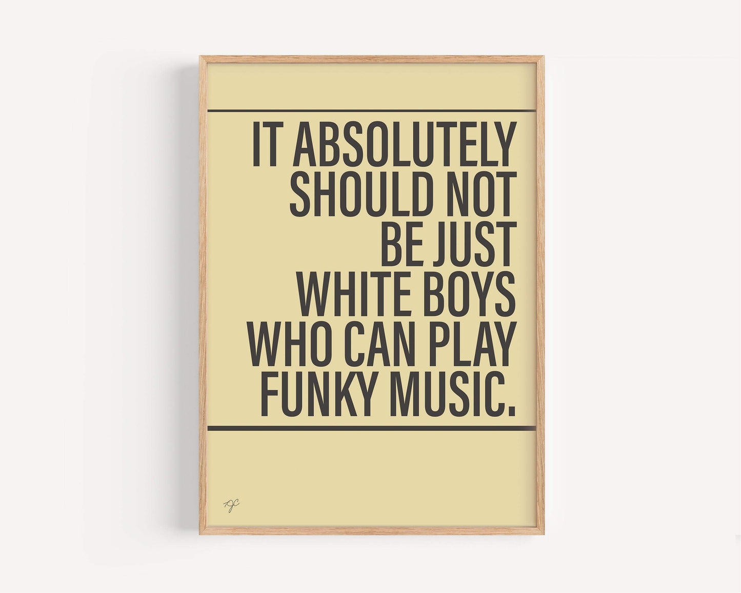 Play That Funky Music Wild Cherry Alternative Lyrics Print │ Song Lyric Wall Art UK
