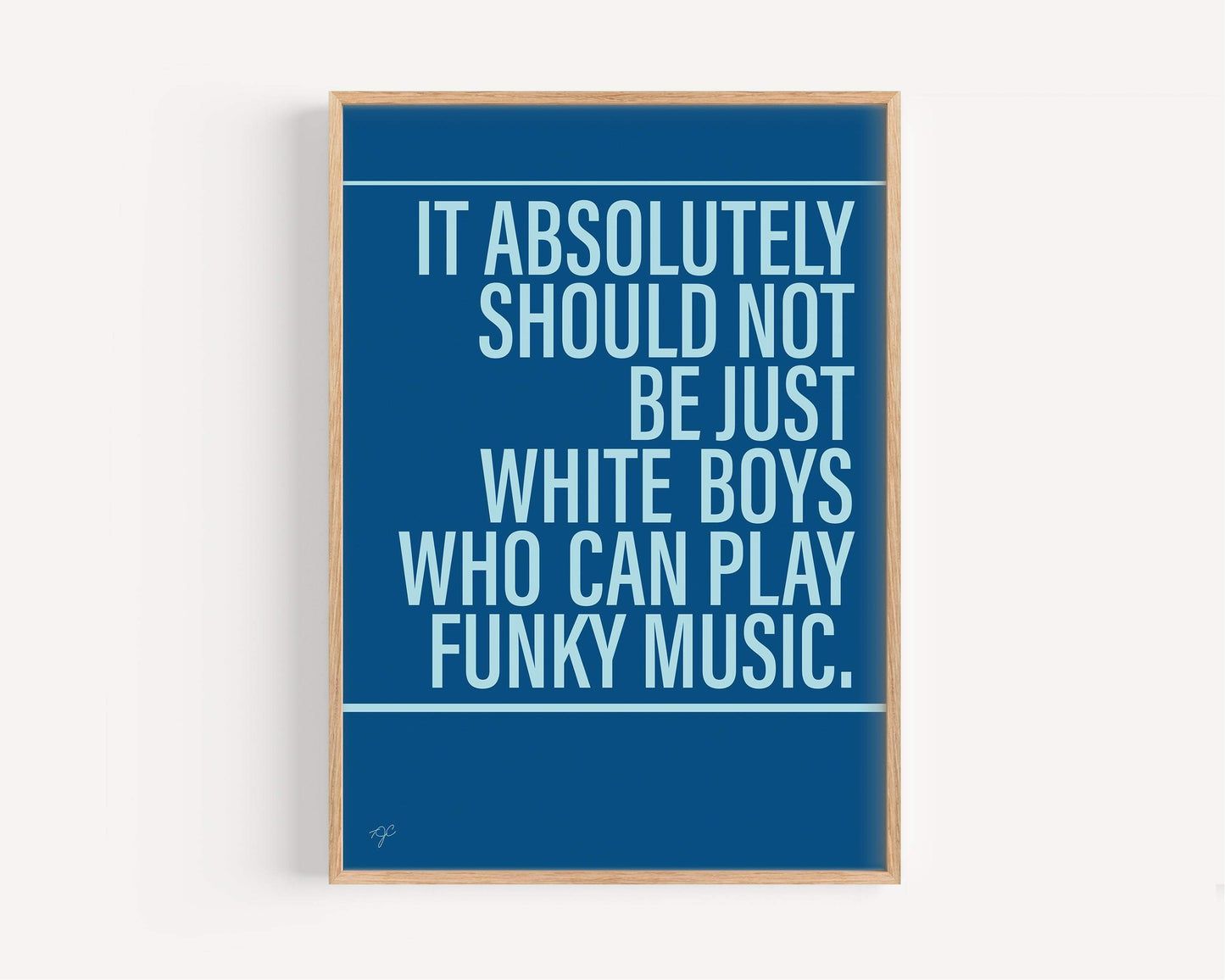 Play That Funky Music Wild Cherry Alternative Lyrics Print │ Song Lyric Wall Art UK