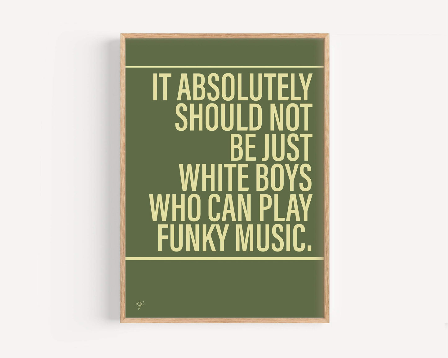 Play That Funky Music Wild Cherry Alternative Lyrics Print │ Song Lyric Wall Art UK