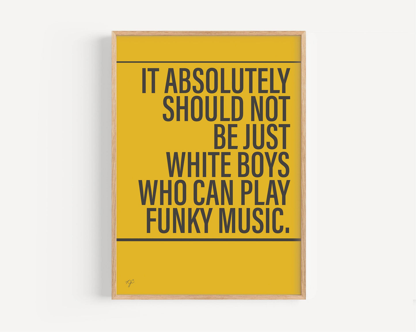Play That Funky Music Wild Cherry Alternative Lyrics Print │ Song Lyric Wall Art UK