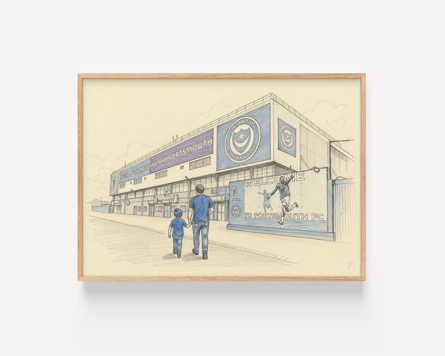 "Play Up Pompey" - Portsmouth Football Club print
