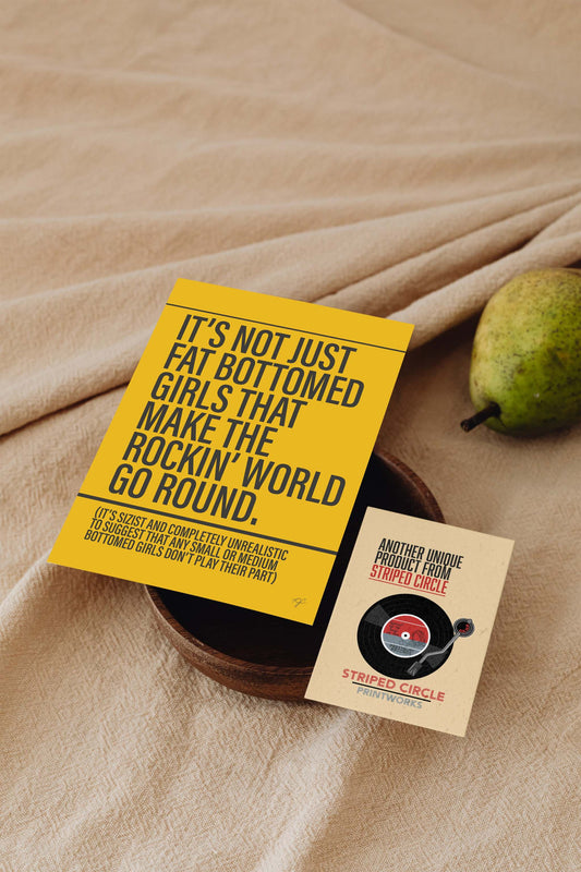 "Fat Bottomed Girls" - Postcard