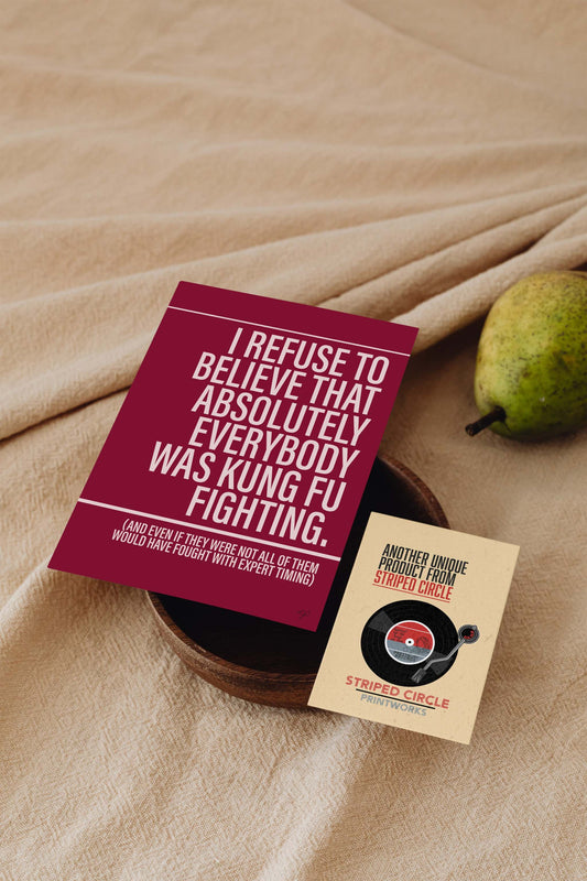 "Kung Fu Fighting" - Postcard