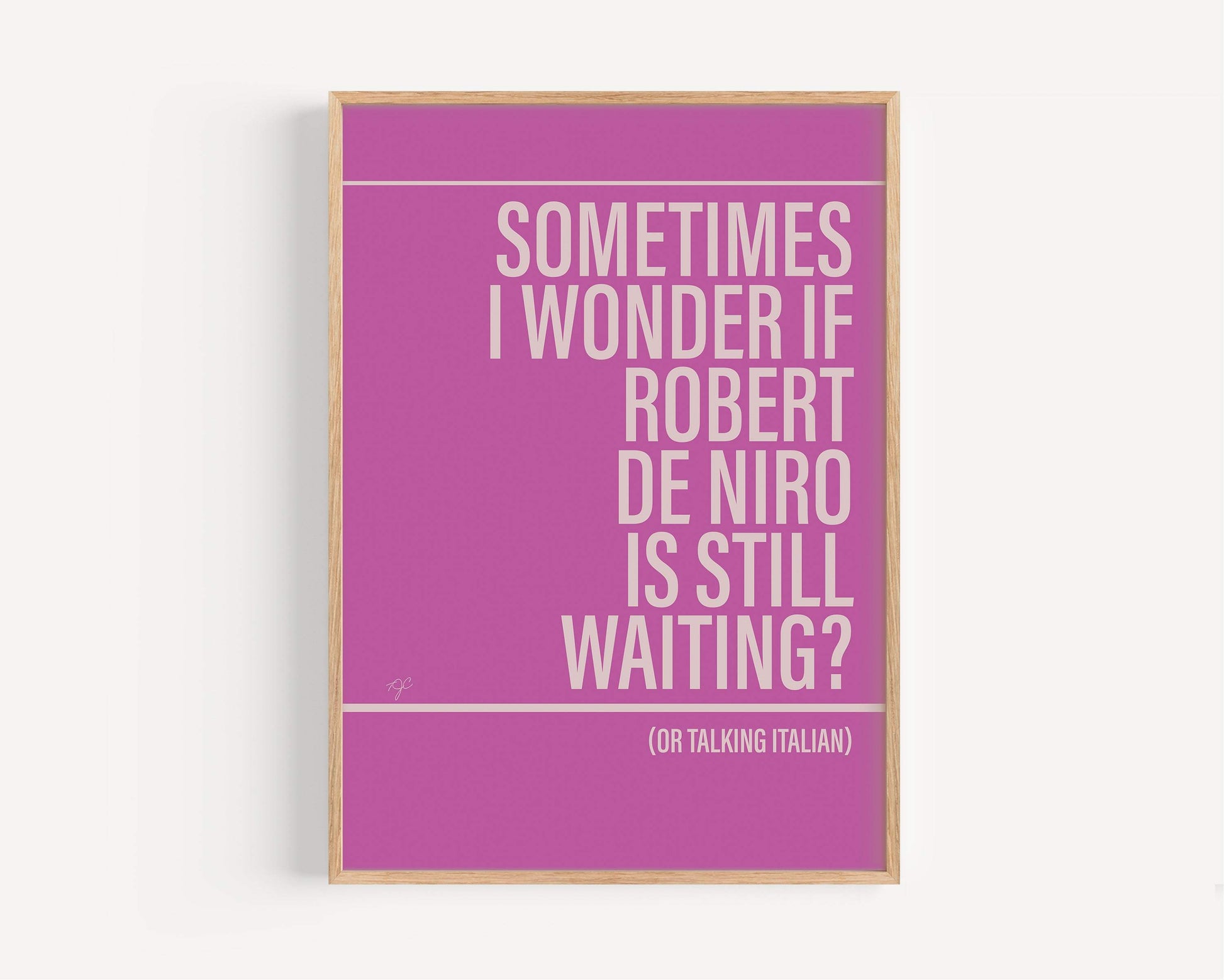 Robert De Niro's Waiting Bananarama Alternative Lyrics Music Print | Song Lyric Wall Art UK | Striped Circle