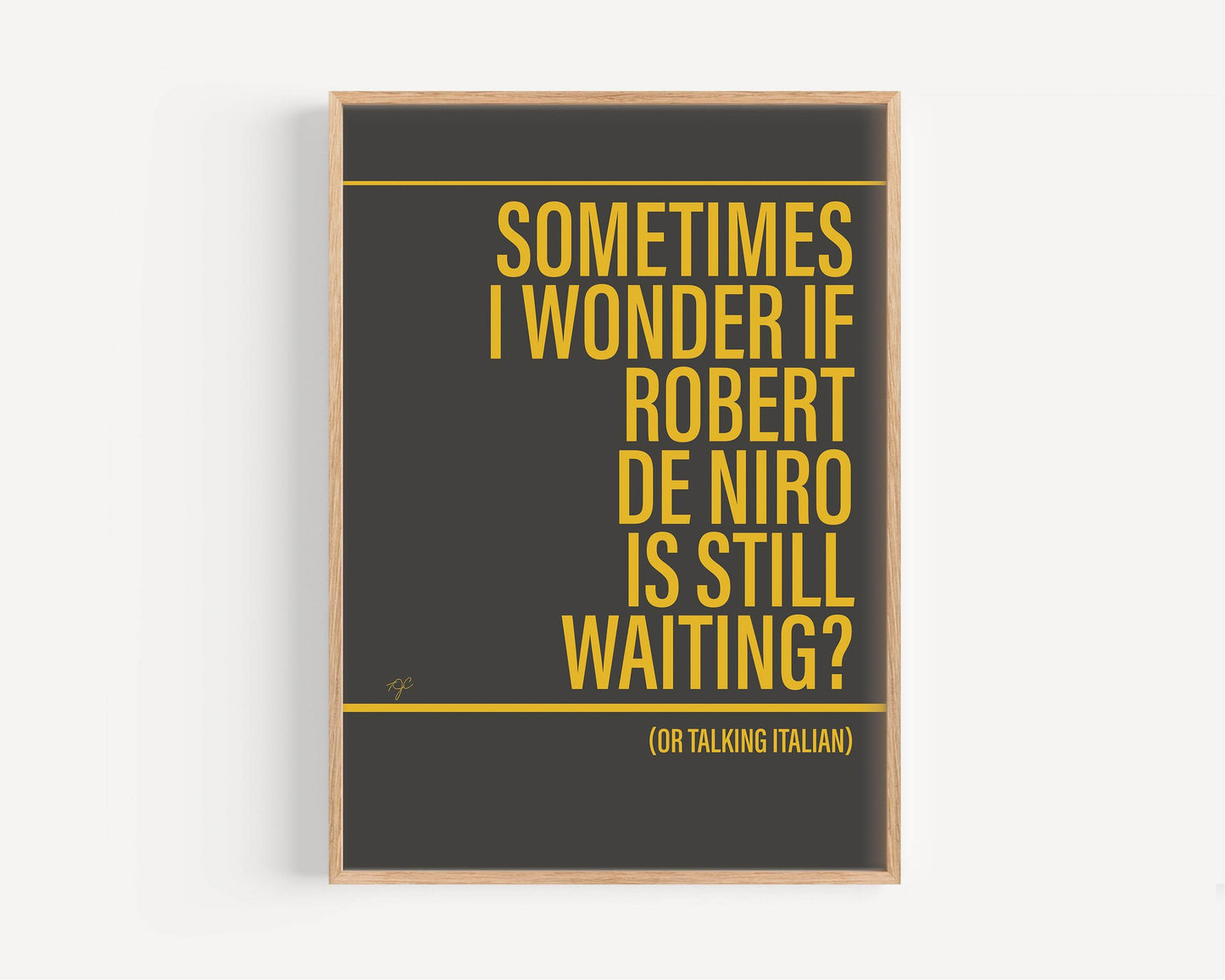 Robert De Niro's Waiting Bananarama Alternative Lyrics Music Print | Song Lyric Wall Art UK | Striped Circle