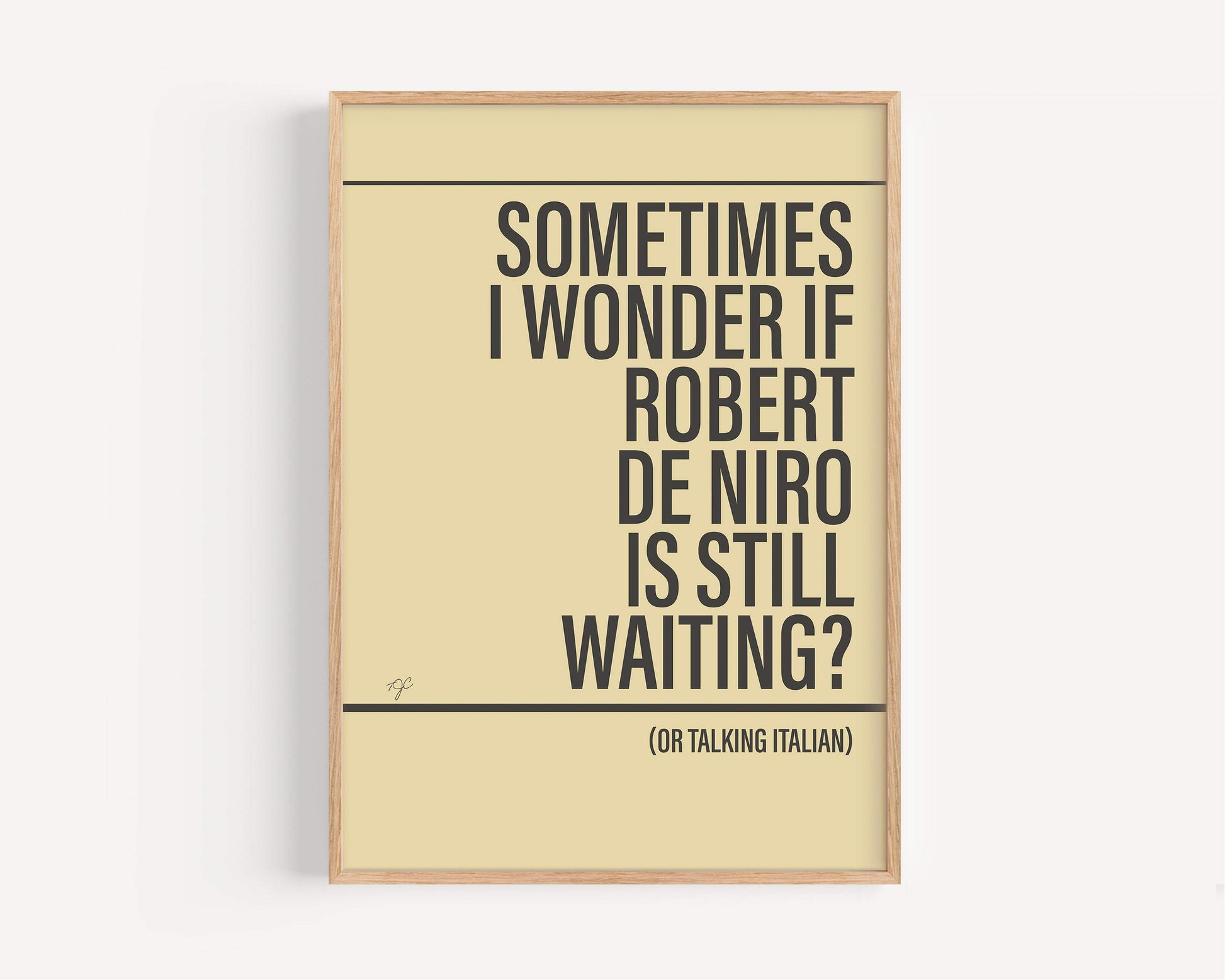 Robert De Niro's Waiting Bananarama Alternative Lyrics Music Print | Song Lyric Wall Art UK | Striped Circle