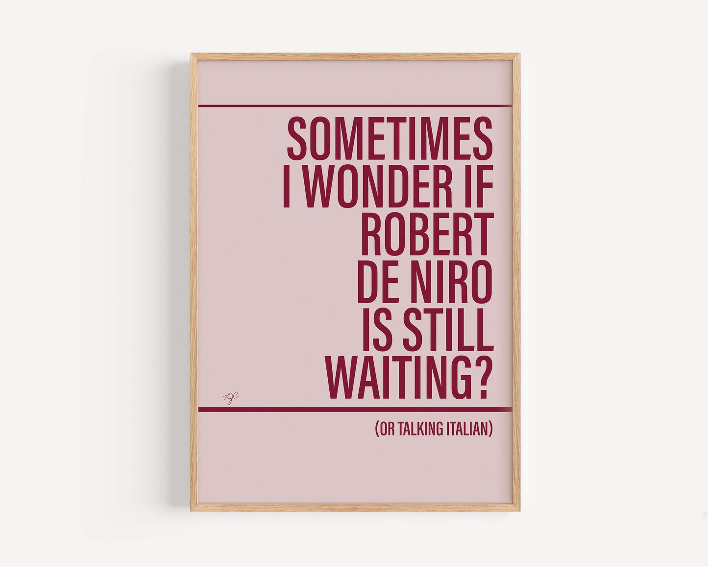 Robert De Niro's Waiting Bananarama Alternative Lyrics Music Print | Song Lyric Wall Art UK | Striped Circle