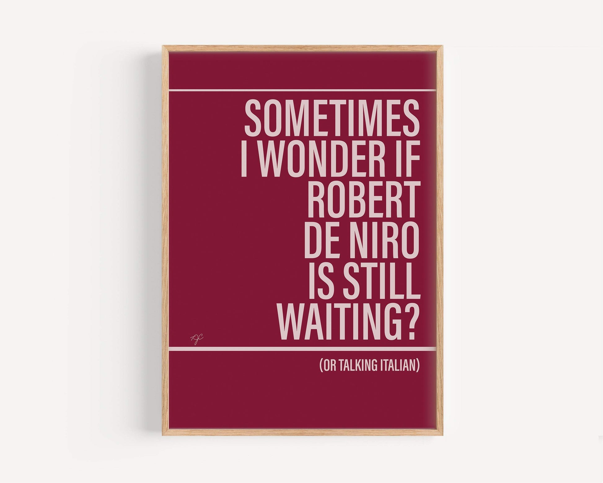 Robert De Niro's Waiting Bananarama Alternative Lyrics Music Print | Song Lyric Wall Art UK | Striped Circle