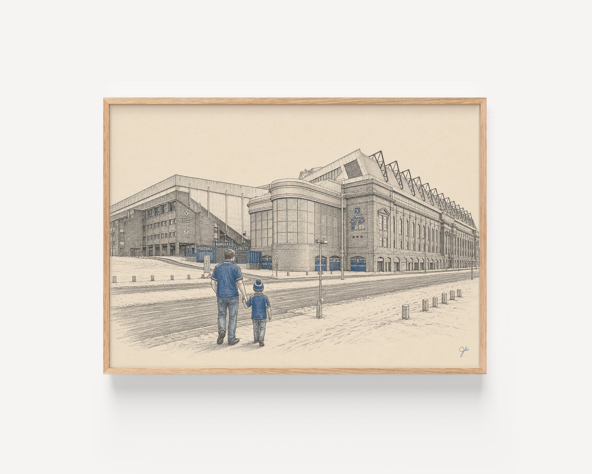 Rangers FC Ibrox Stadium football wall art print