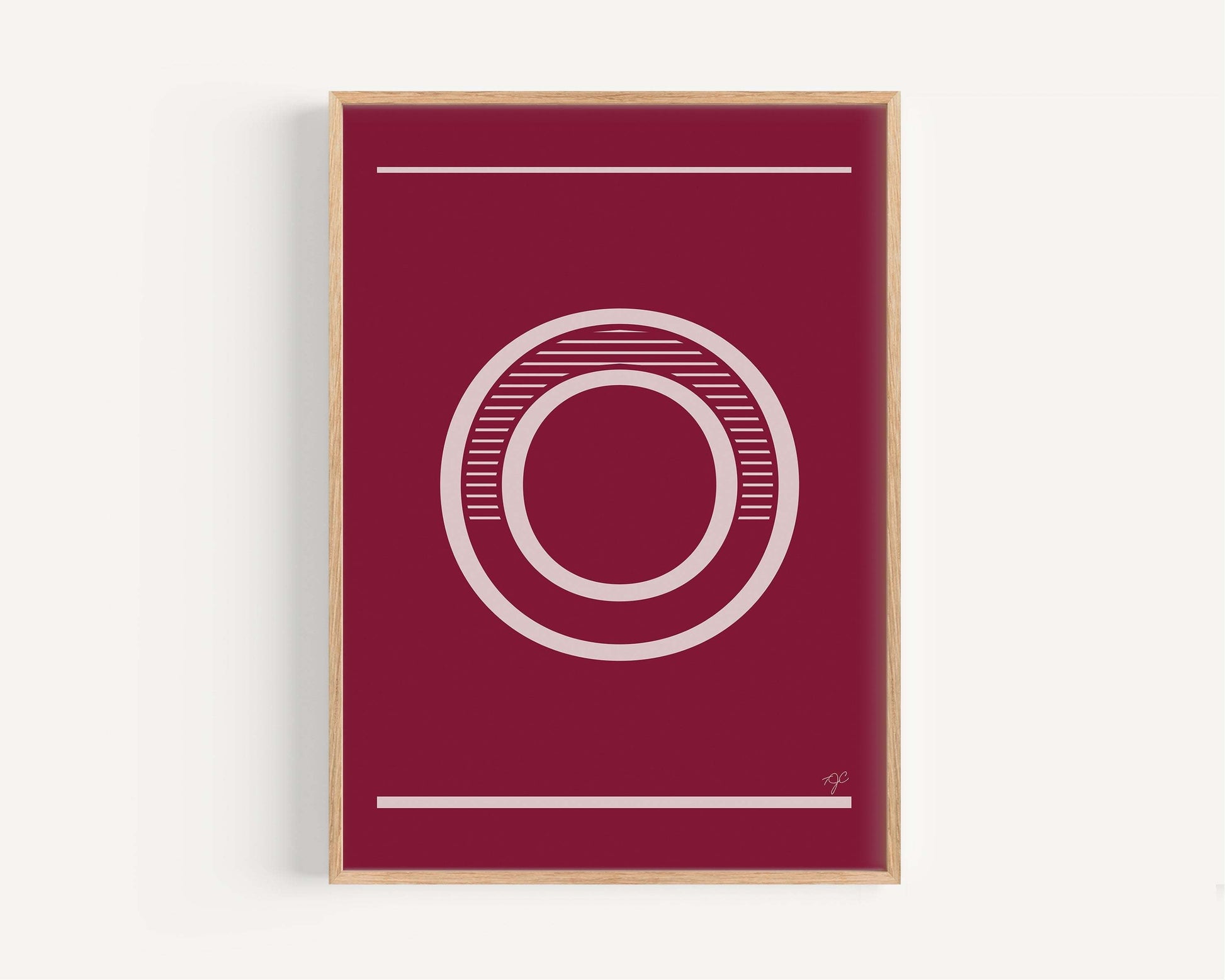 Alphabet print "O" in bold style on matte fine art paper, colorful wall art for personalized decor and gifts.