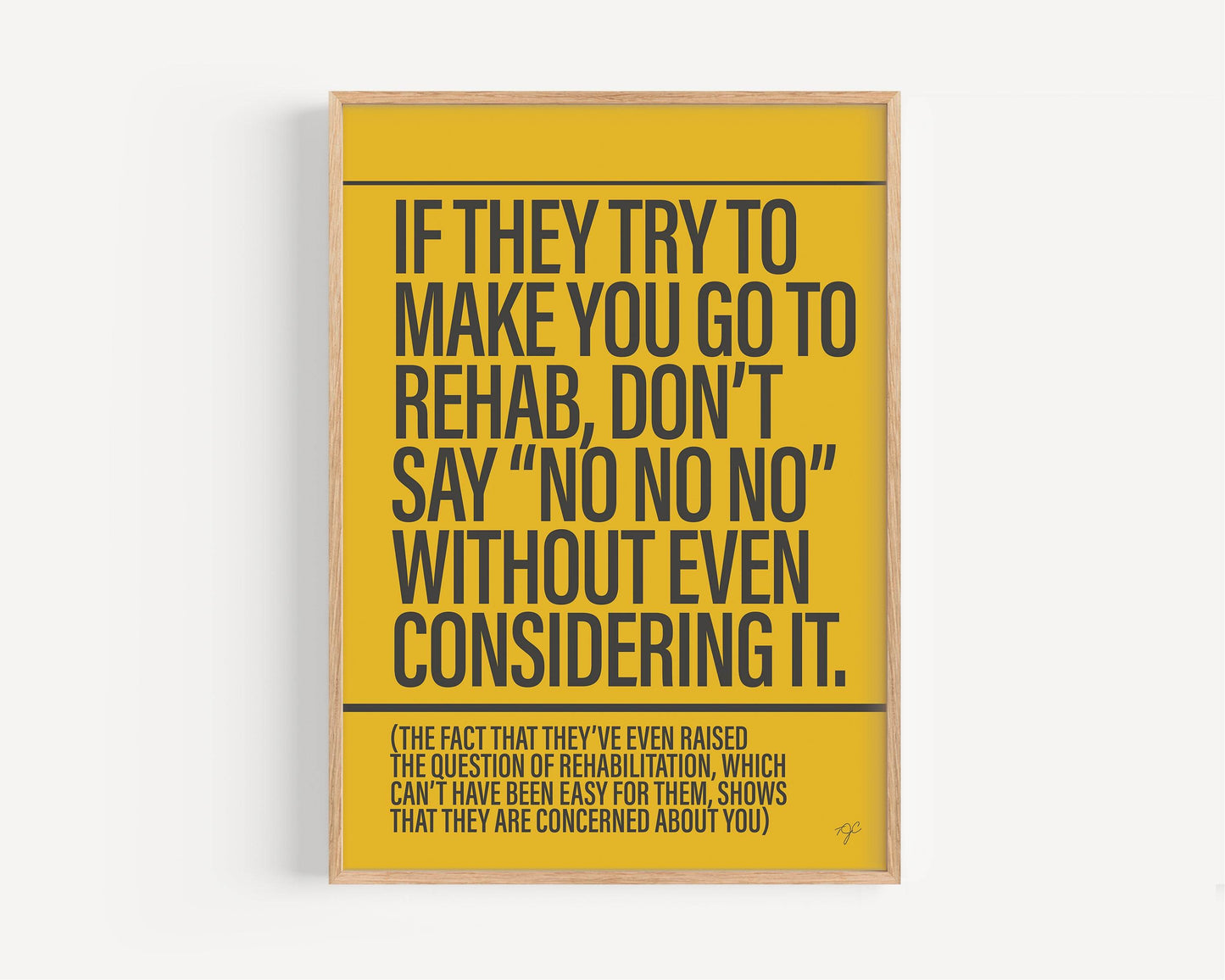 Rehab Amy Winehouse Alternative Lyrics Music Print | Song Lyric Wall Art UK | Striped Circle