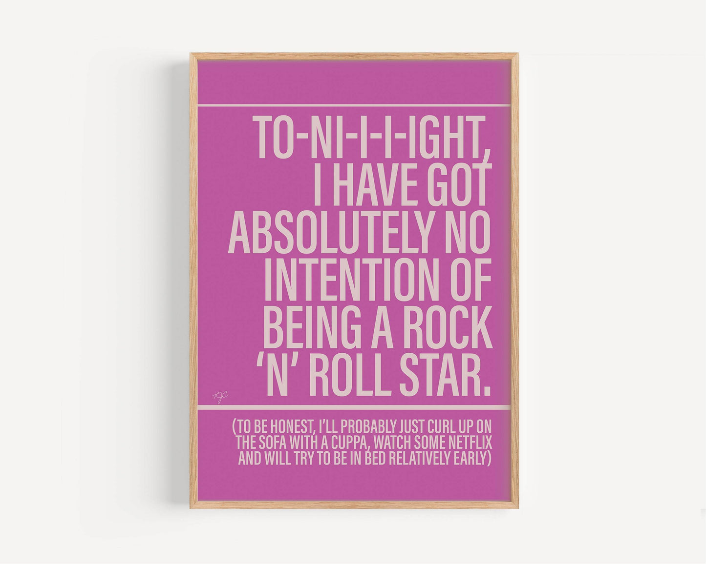 Rock & Roll Star print