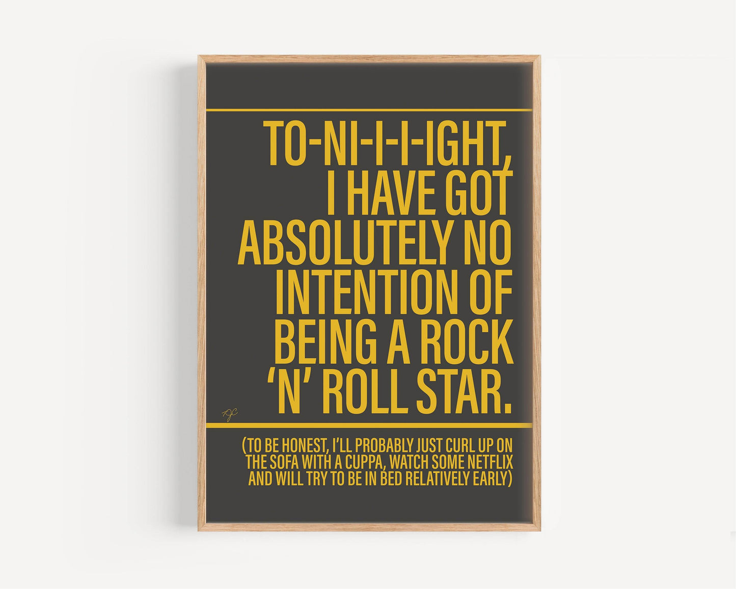 Rock & Roll Star print