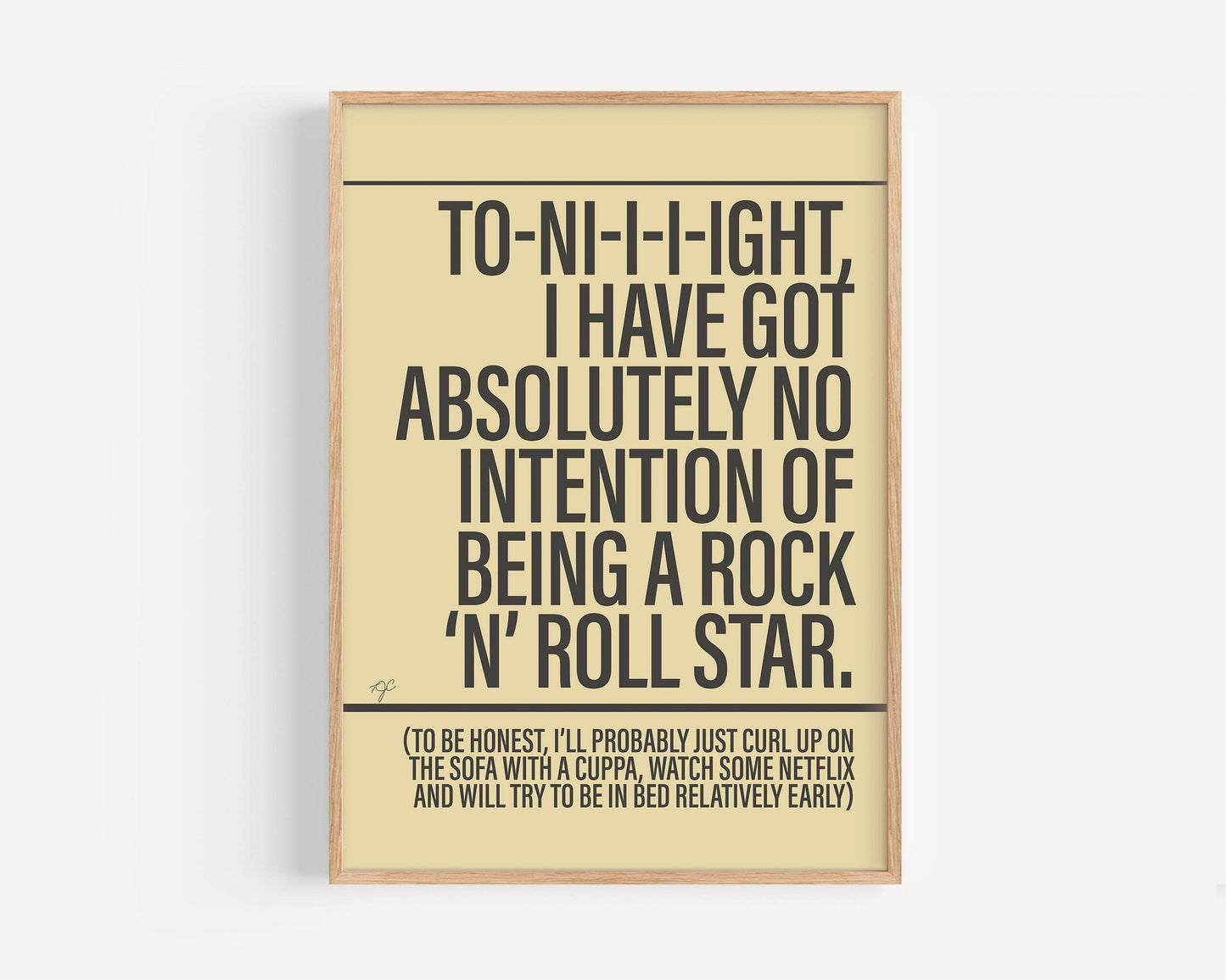 Rock & Roll Star print