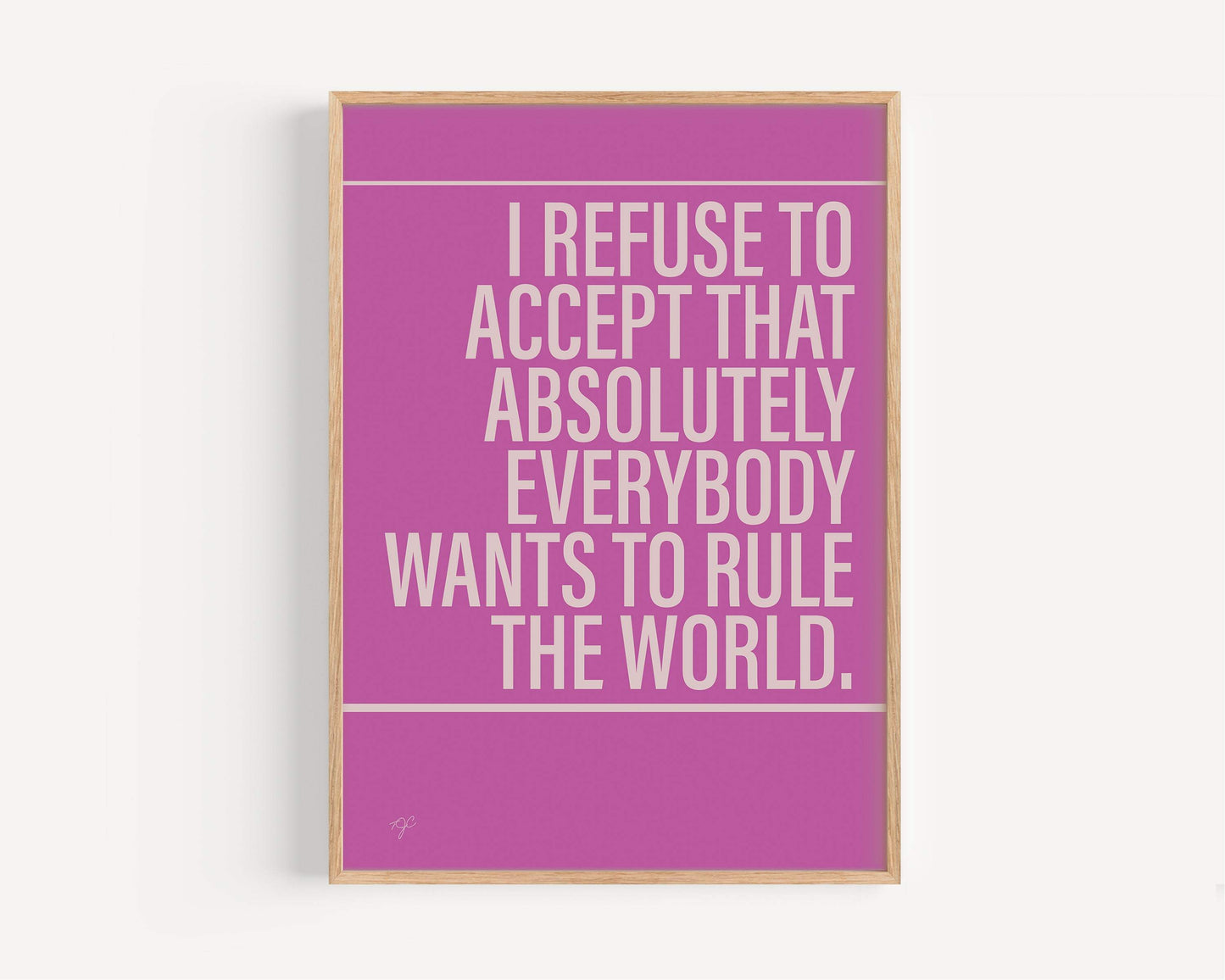 Rule the World Alternative Lyrics Music Print | UK Wall Art