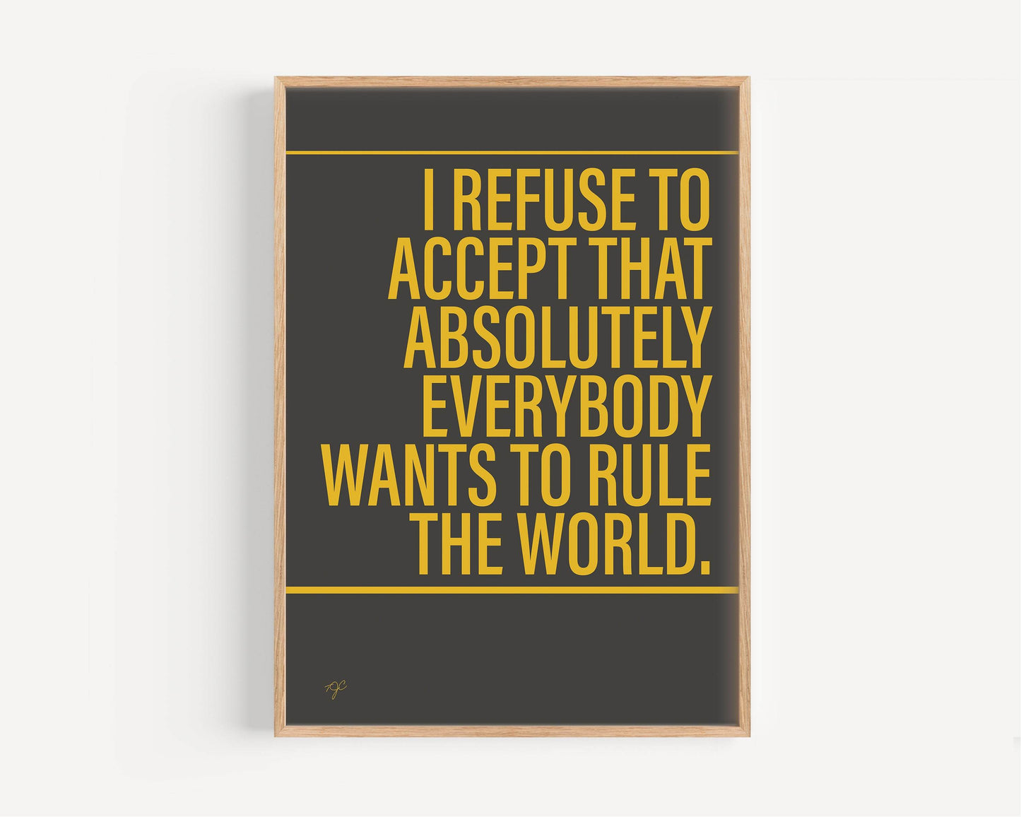 Rule the World Alternative Lyrics Music Print | UK Wall Art