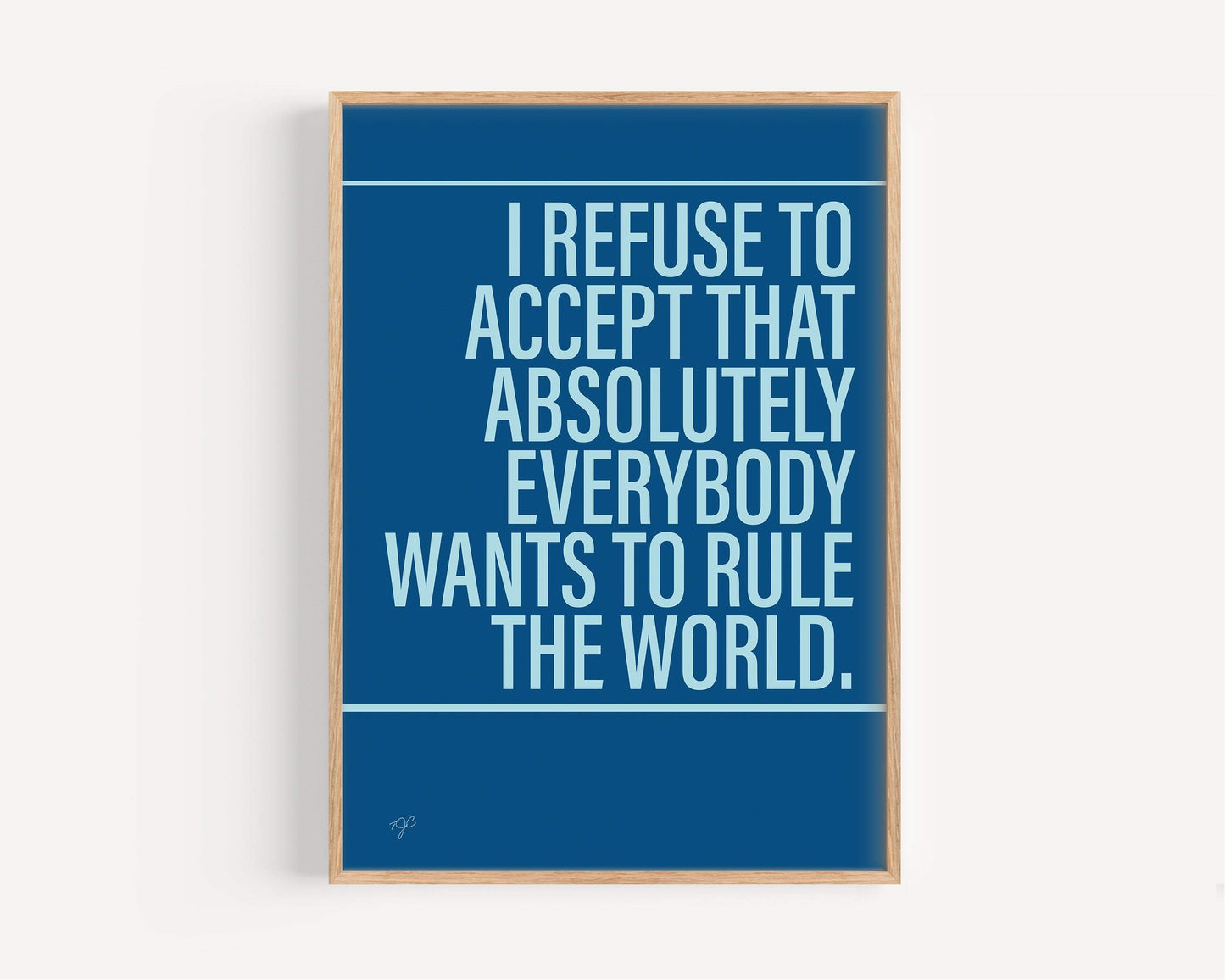Rule the World Alternative Lyrics Music Print | UK Wall Art