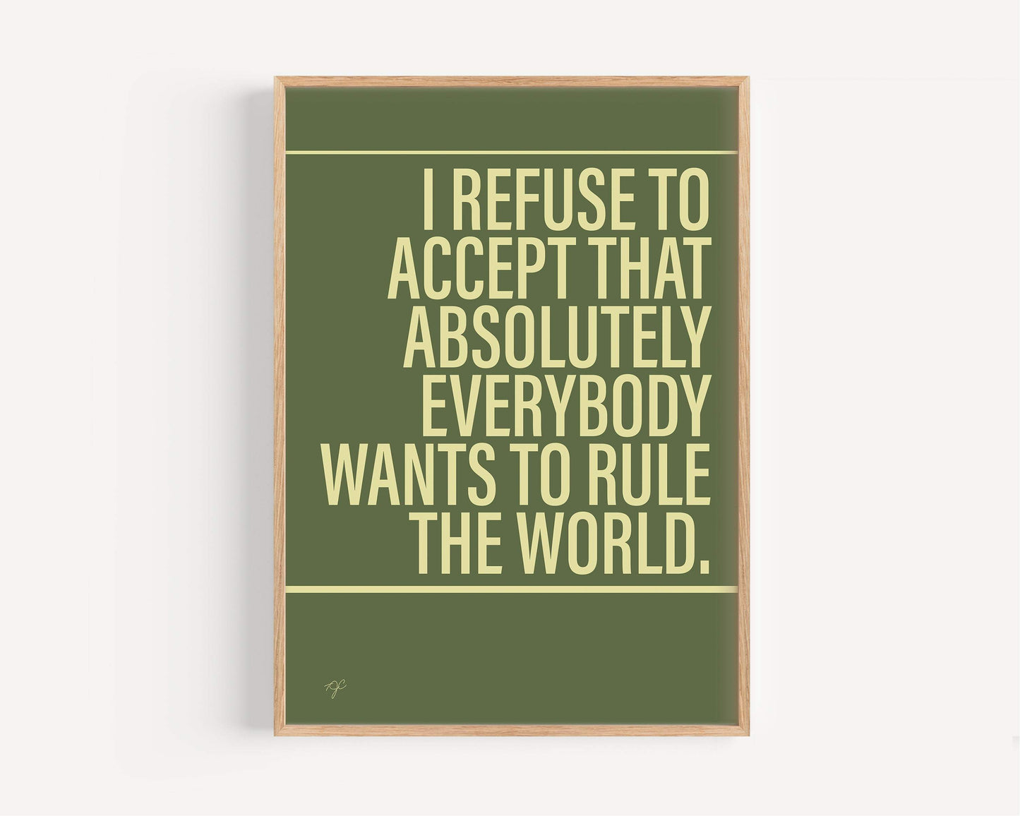 Rule the World Alternative Lyrics Music Print | UK Wall Art